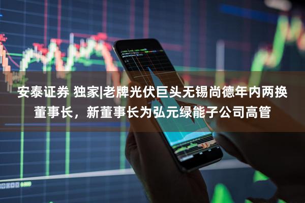 安泰证券 独家|老牌光伏巨头无锡尚德年内两换董事长，新董事长为弘元绿能子公司高管