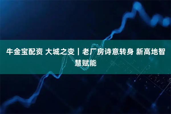 牛金宝配资 大城之变｜老厂房诗意转身 新高地智慧赋能